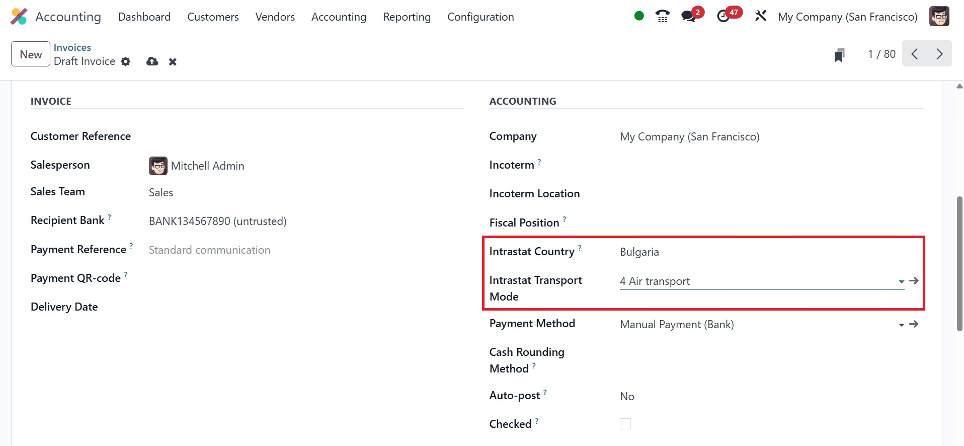Overview of Intrastat in Odoo 18 Accounting-cybrosys