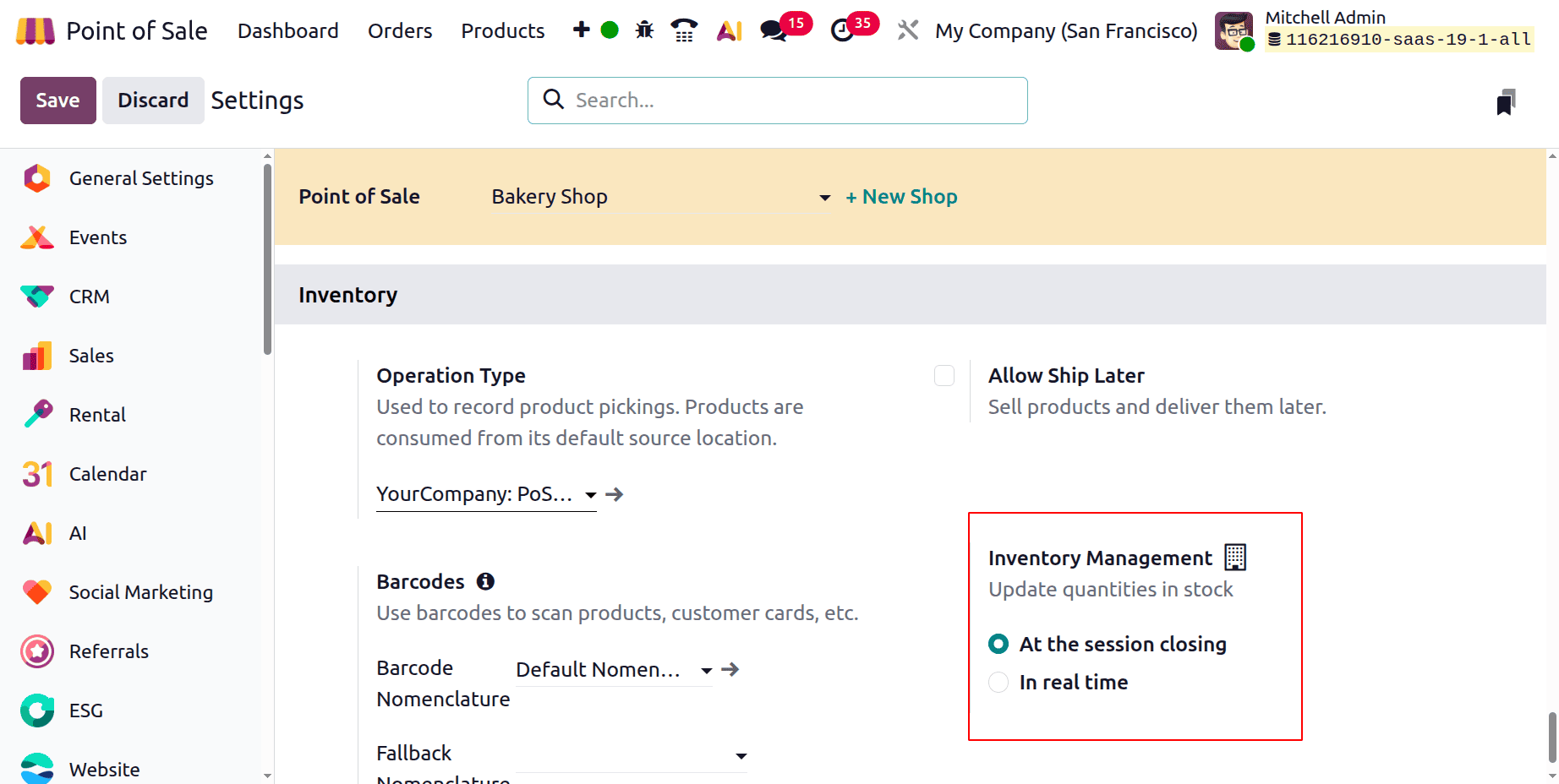 Overview of Inventory Control with Odoo 19 POS Integration-cybrosys