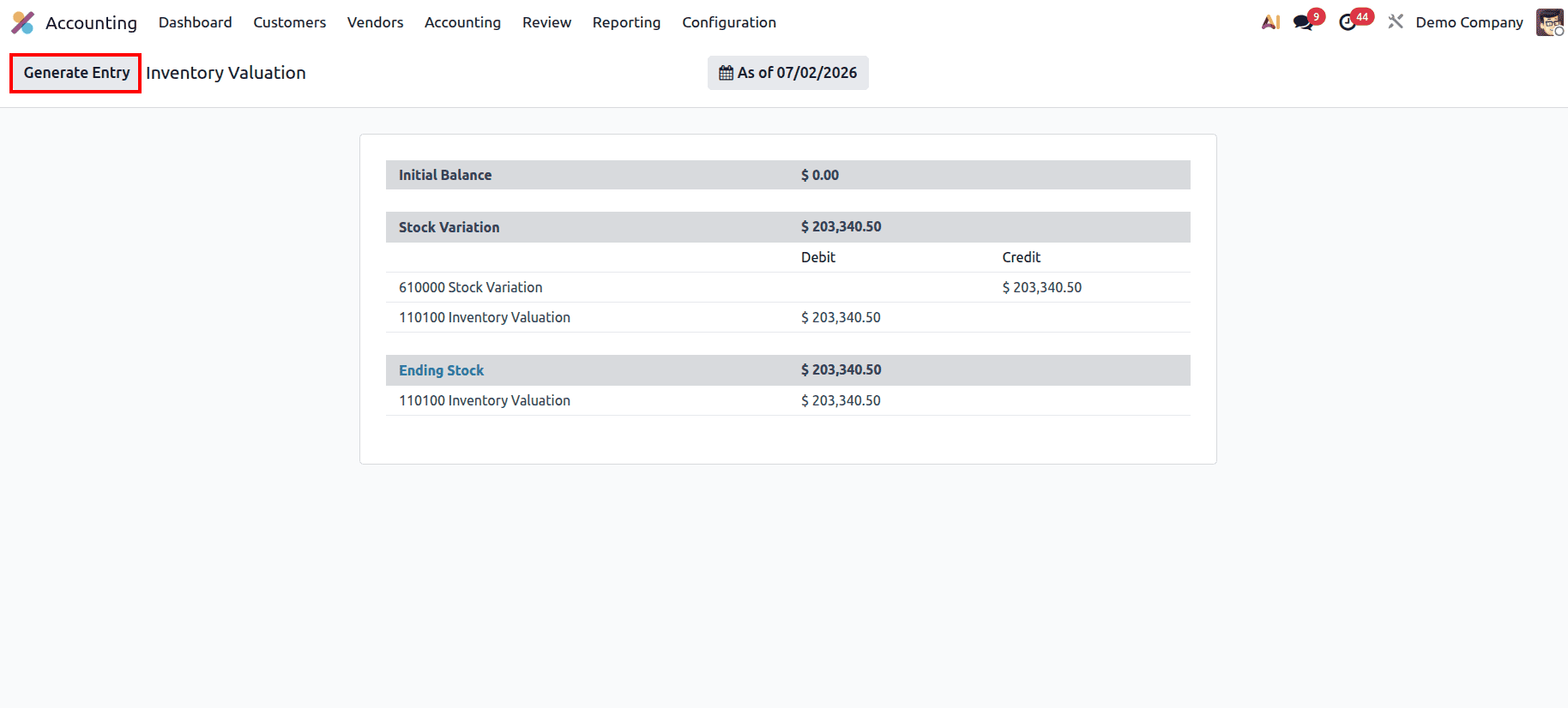 Overview of Inventory Valuation Report in Odoo 19-cybrosys
