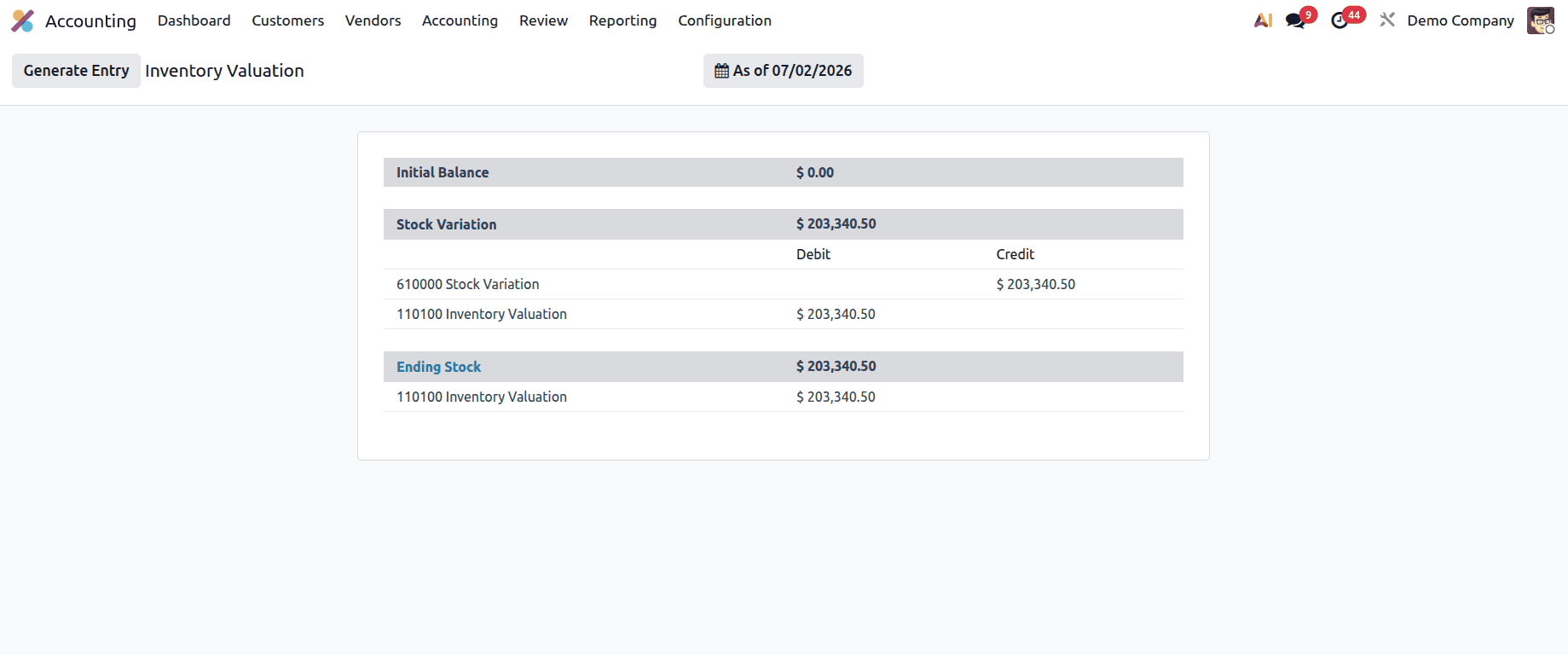 Overview of Inventory Valuation Report in Odoo 19-cybrosys