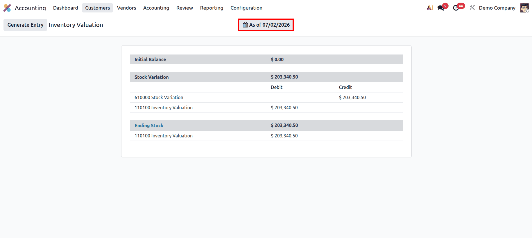 Overview of Inventory Valuation Report in Odoo 19-cybrosys