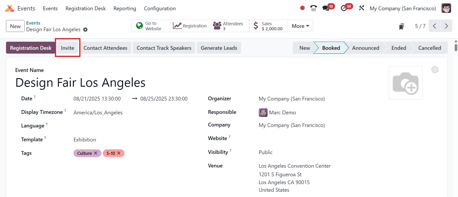 Overview of Inviting and Engaging Targeted Attendees for Events in Odoo 18-cybrosys