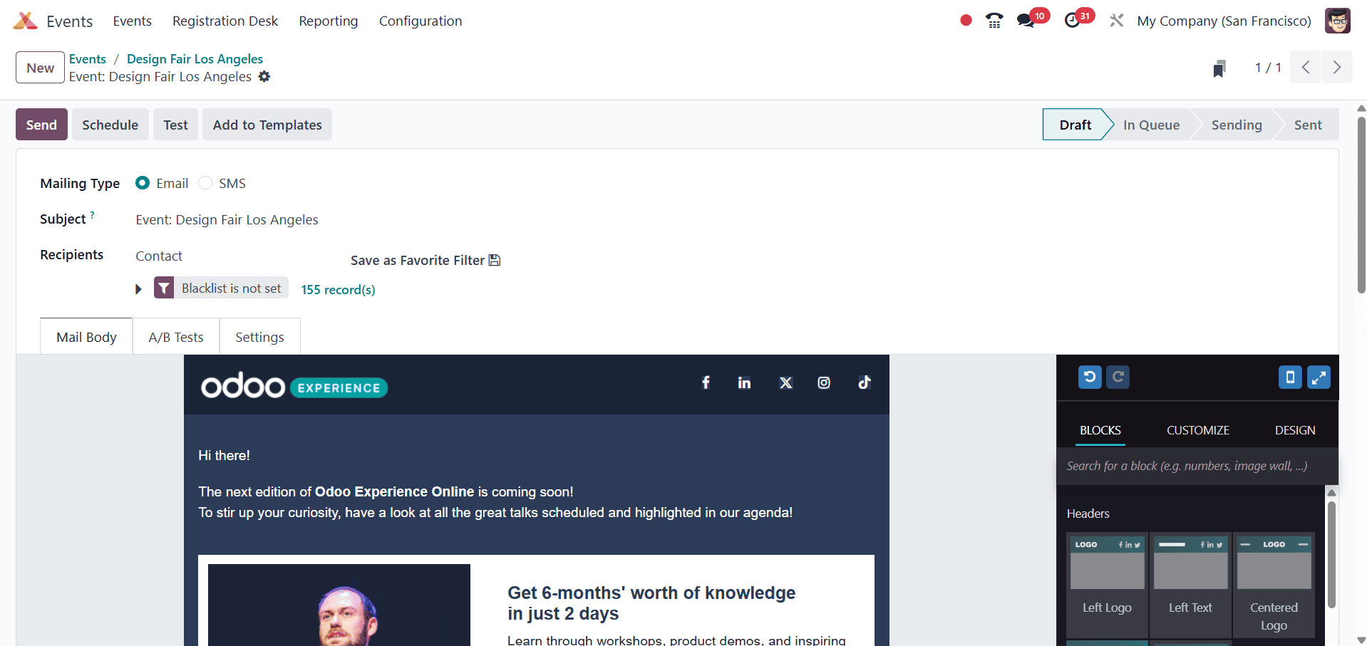 Overview of Inviting and Engaging Targeted Attendees for Events in Odoo 18-cybrosys