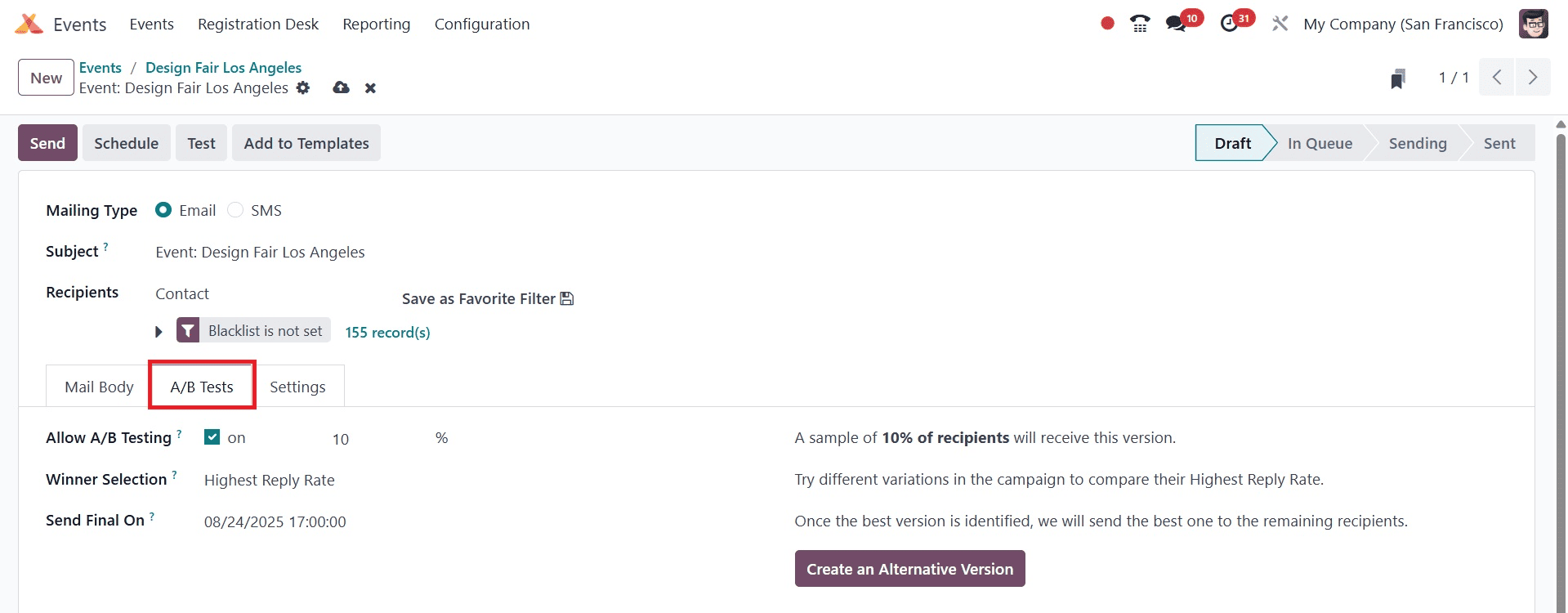 Overview of Inviting and Engaging Targeted Attendees for Events in Odoo 18-cybrosys