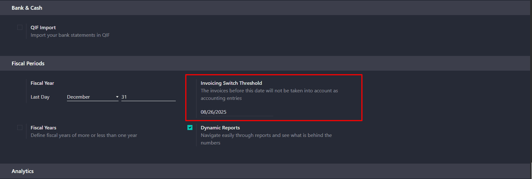 Overview of Invoicing Switch Threshold In Odoo 18 Accounting-cybrosys