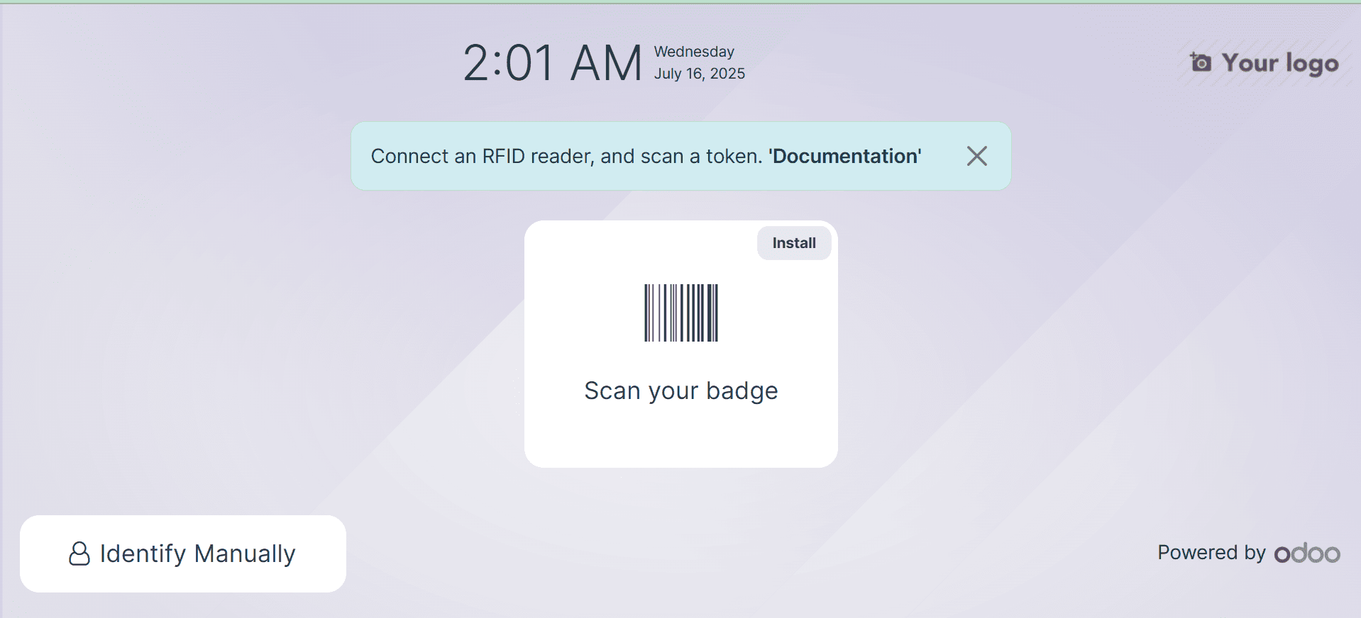 Overview of kiosk mode in Odoo 18 Attendance module -cybrosys