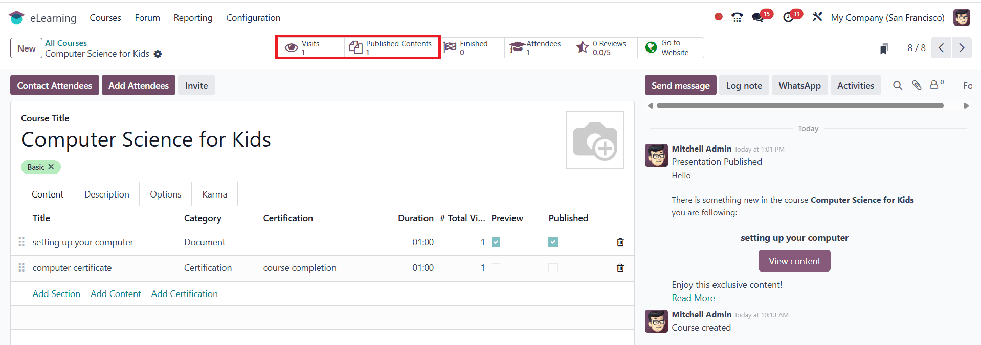 Overview of Launching Online Courses in Odoo 18 e-Learning-cybrosys