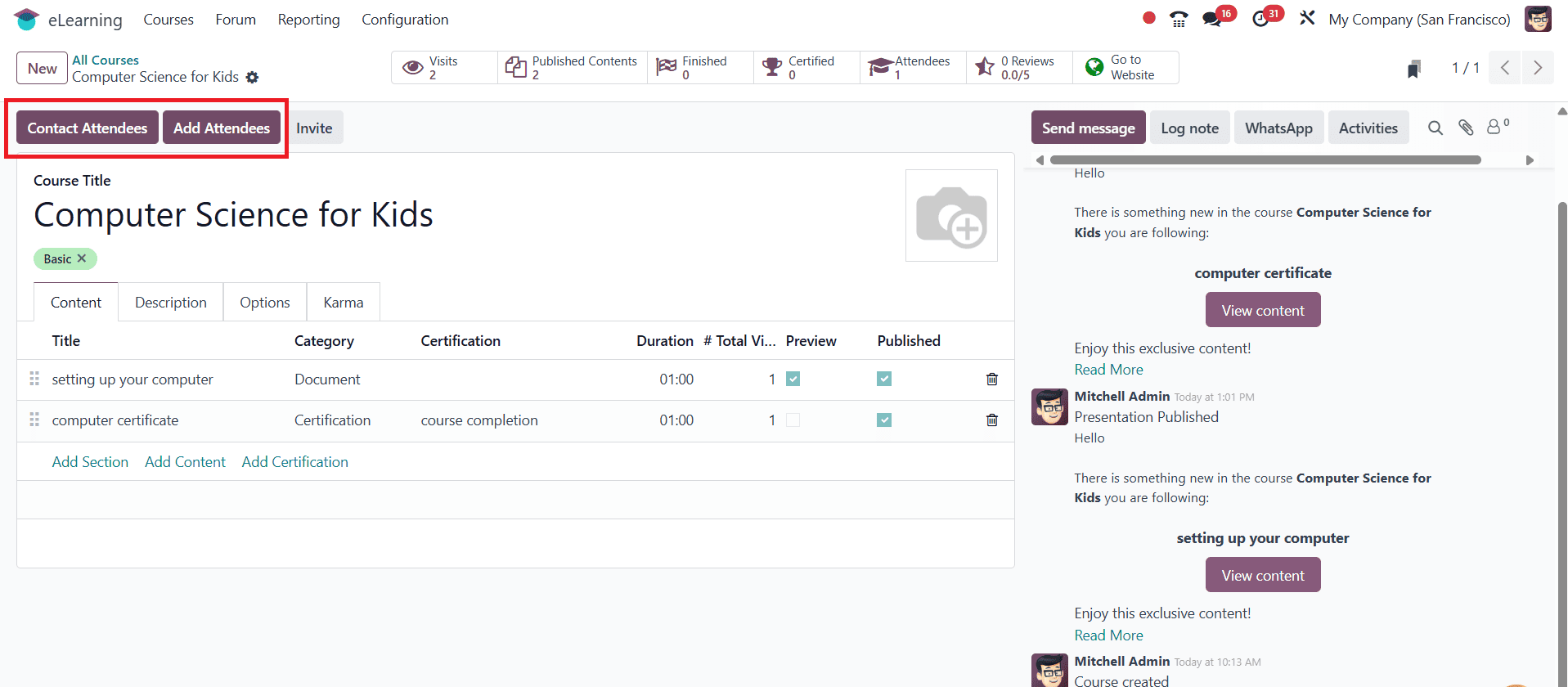 Overview of Launching Online Courses in Odoo 18 e-Learning-cybrosys