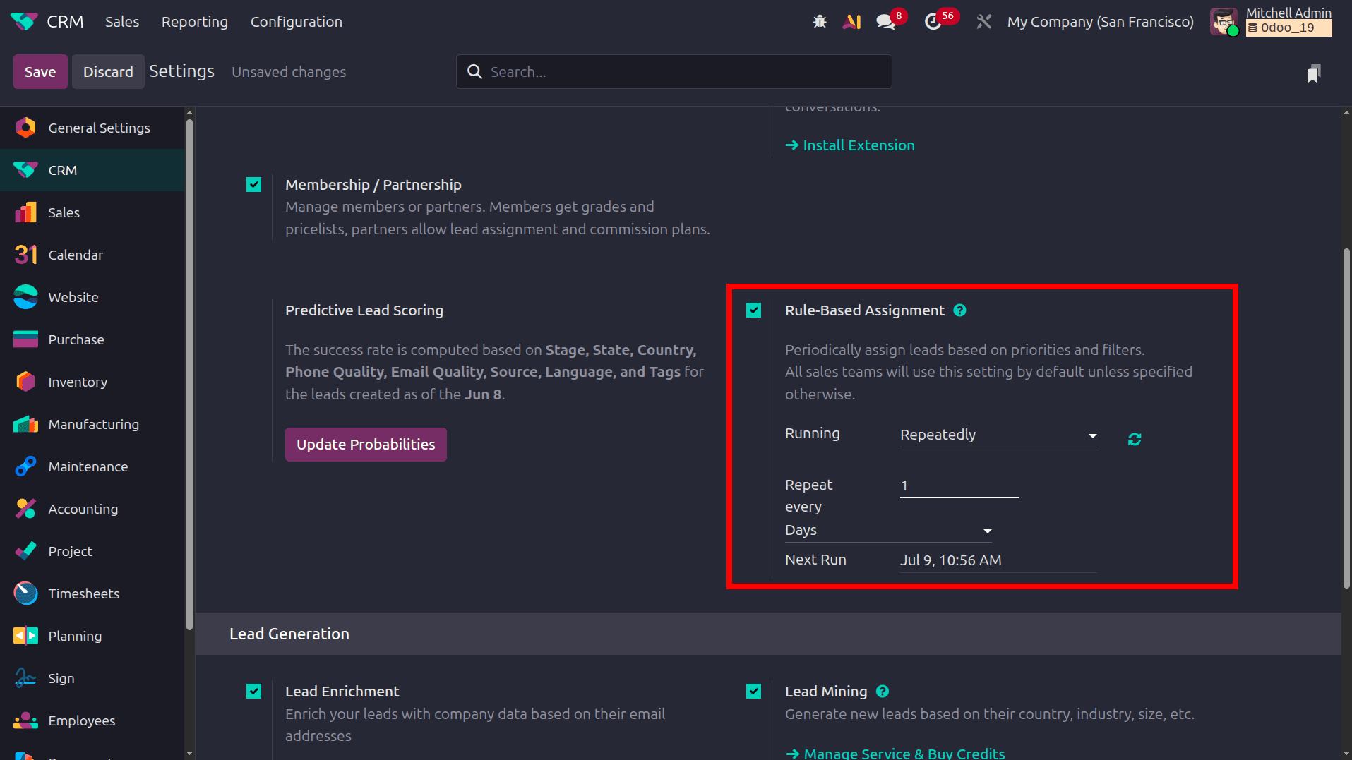 Overview of Lead Assignment with Rules in Odoo 19 CRM-cybrosys
