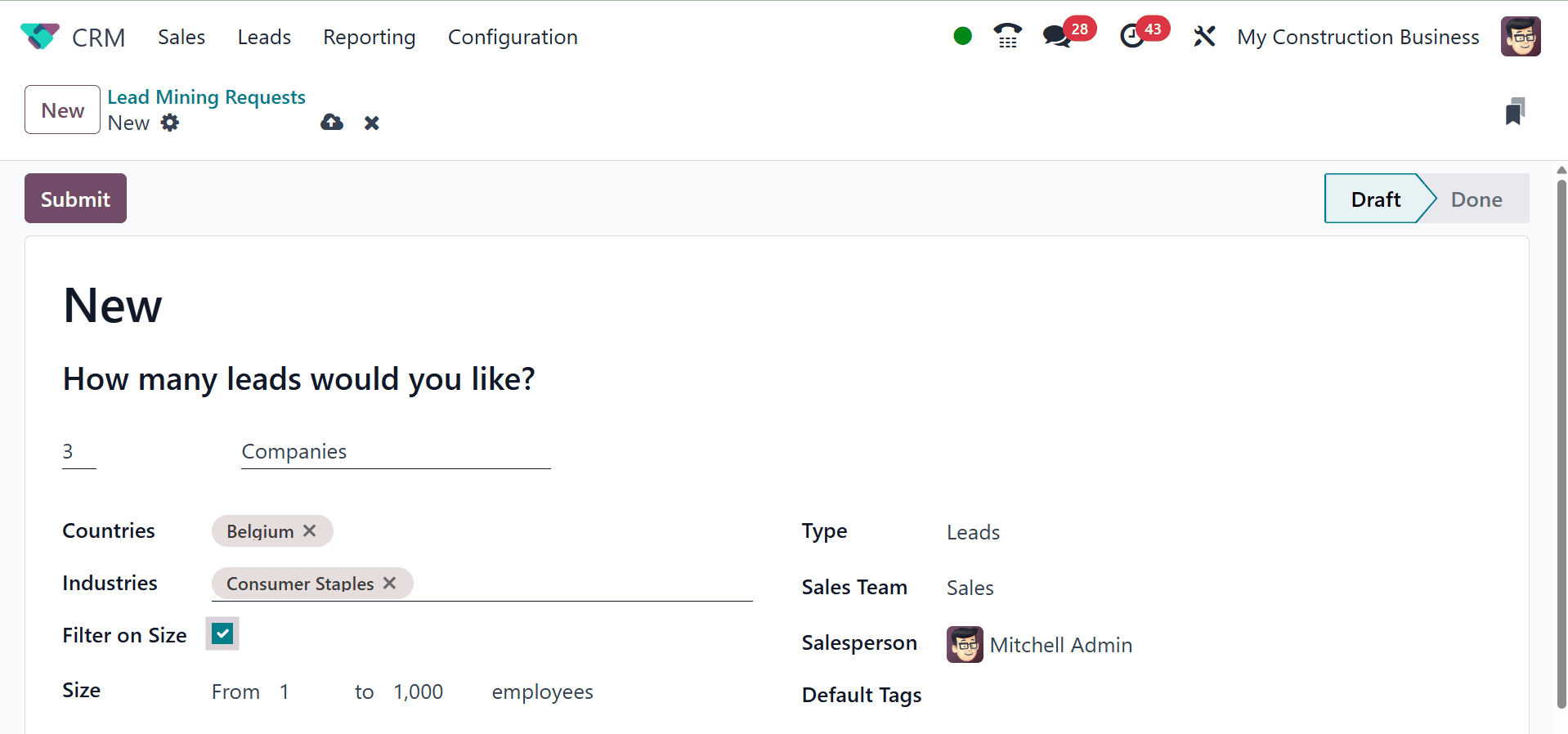 Overview of Lead Mining with Odoo 18 CRM-cybrosys