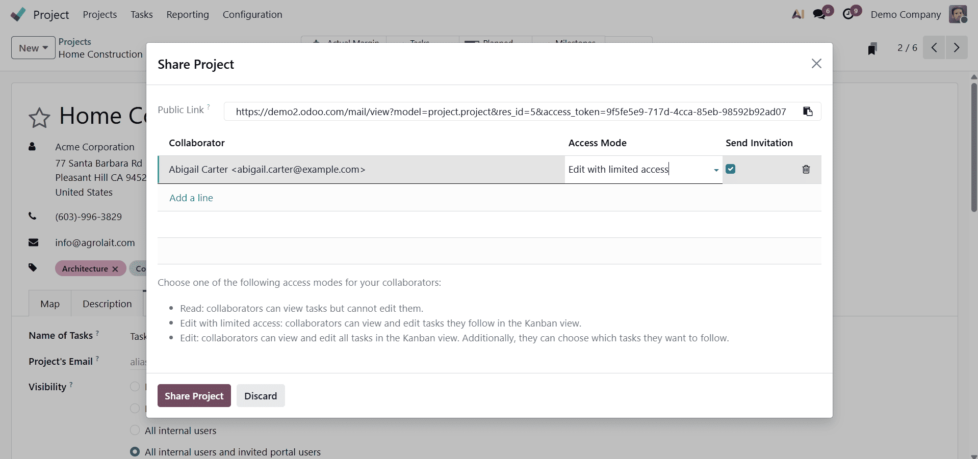 Overview of Managing Access and Visibility in Odoo 19 Projects-cybrosys