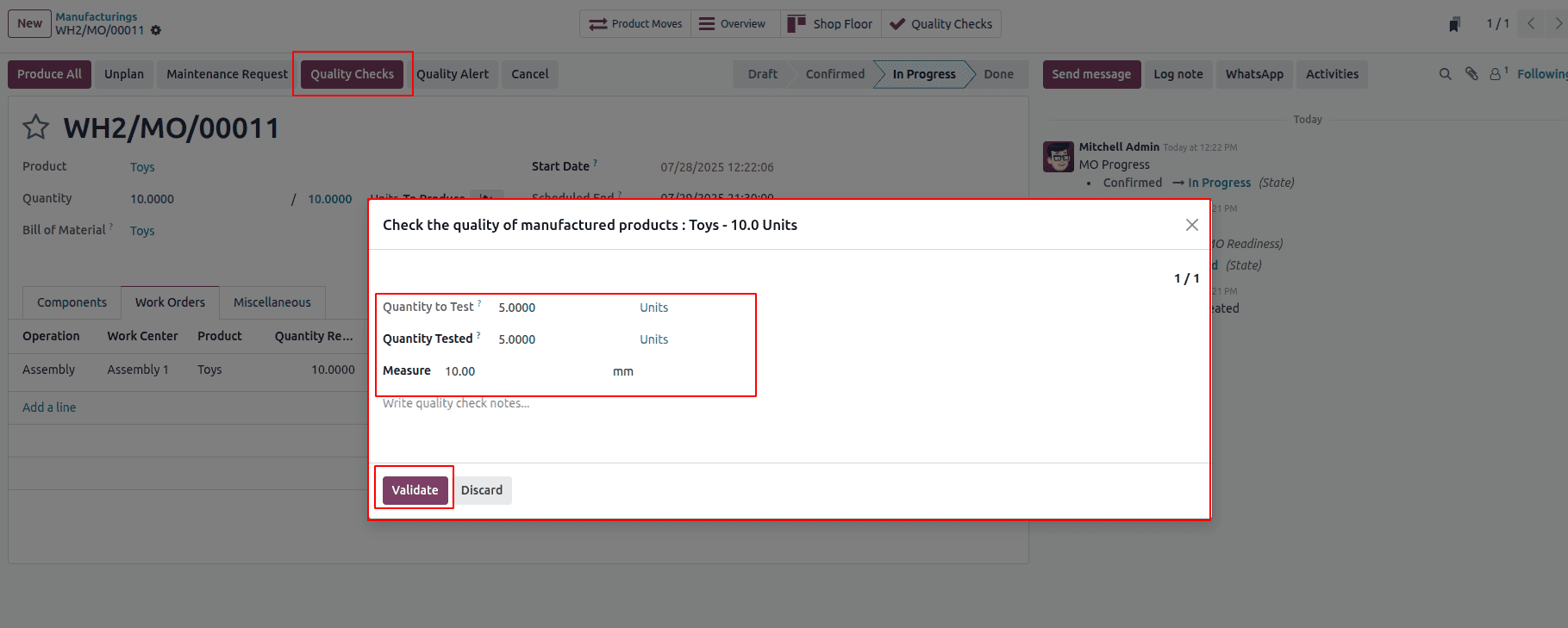 Overview of Manufacturing Quality Check in Odoo 18-cybrosys