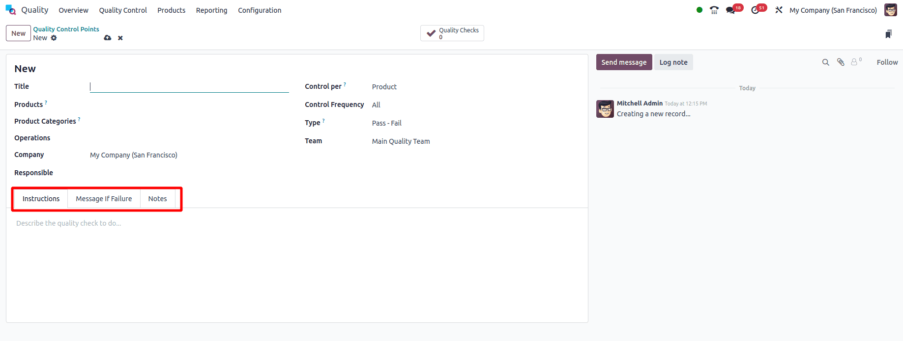 Overview of Manufacturing Quality Check in Odoo 18-cybrosys