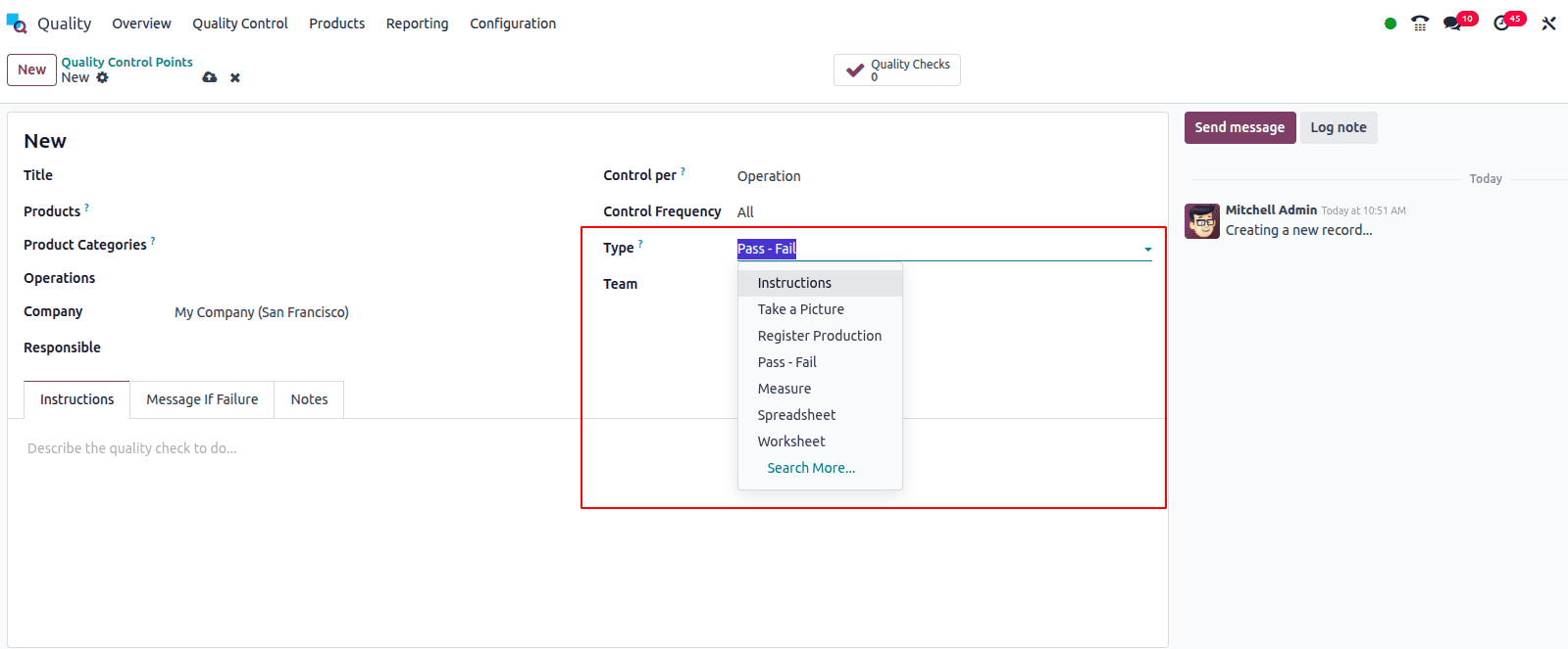 Overview of Manufacturing Quality Check in Odoo 18-cybrosys