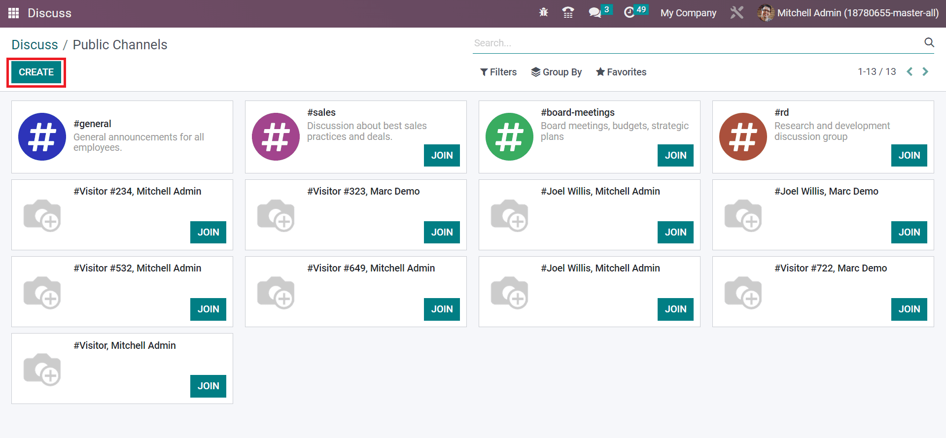 Overview of Odoo 16 Discuss App-cybrosys