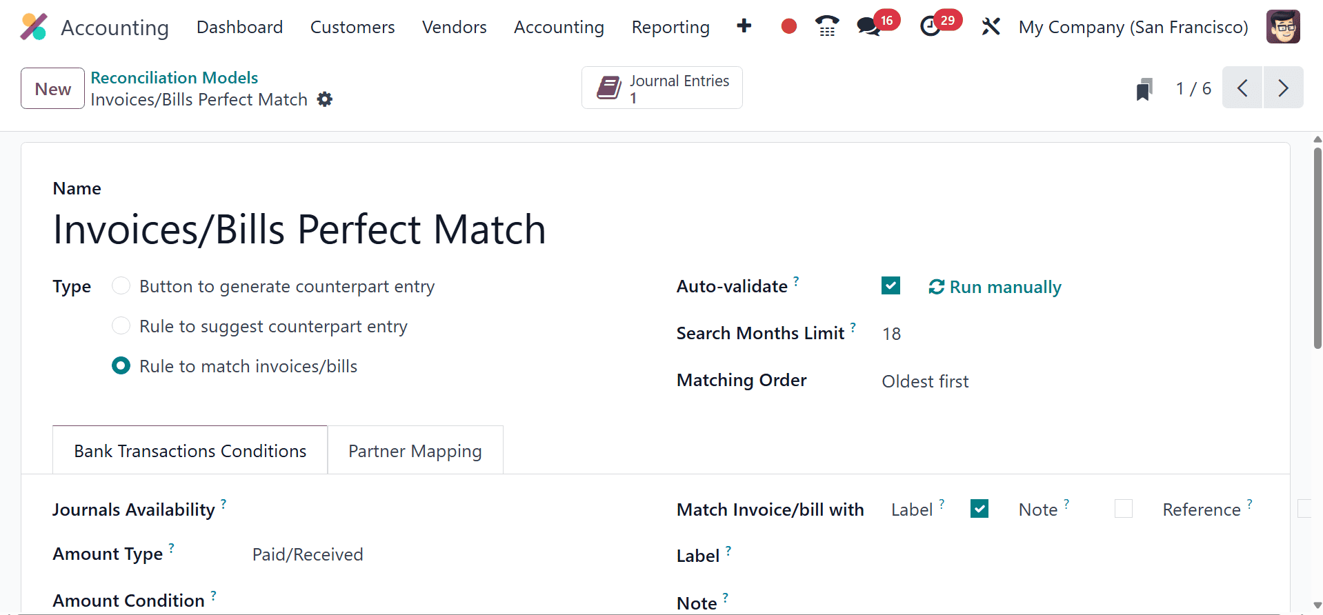 Overview of Odoo 18 Accounting Reconciliation Models-cybrosys