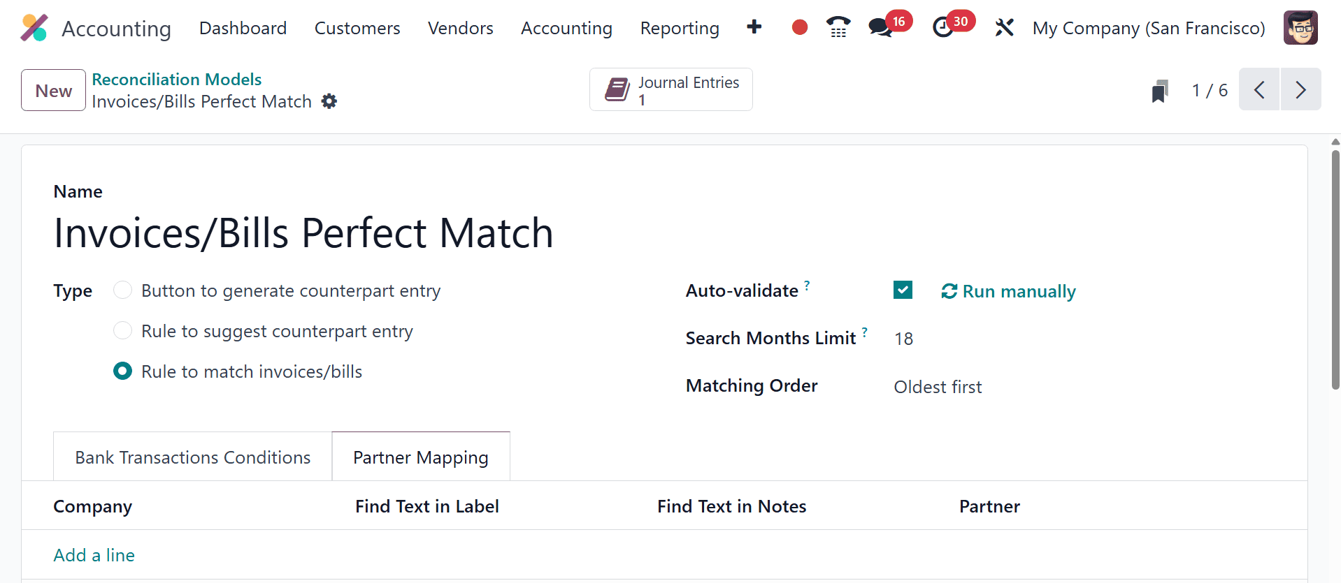 Overview of Odoo 18 Accounting Reconciliation Models-cybrosys
