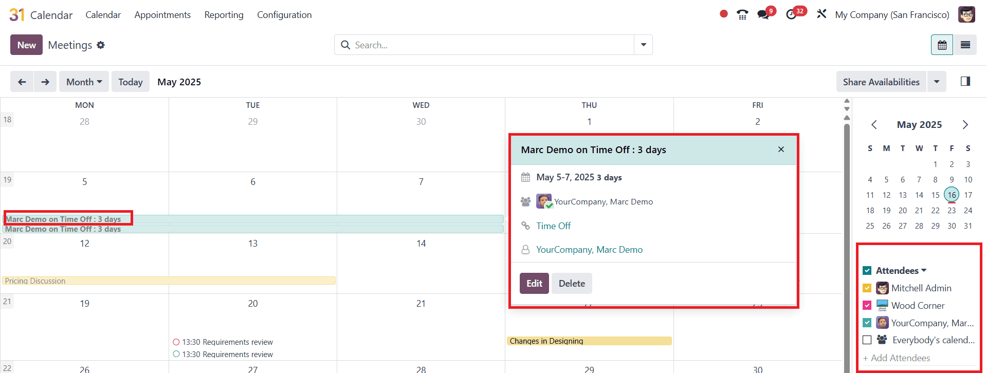 Overview of Odoo 18 Calendar Module-cybrosys