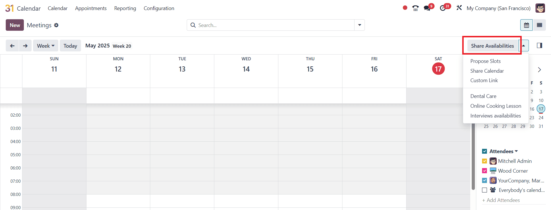 Overview of Odoo 18 Calendar Module-cybrosys