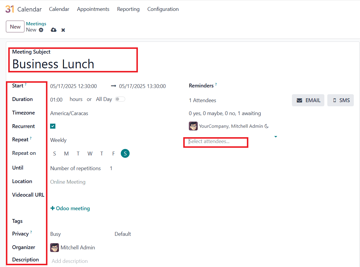 Overview of Odoo 18 Calendar Module-cybrosys