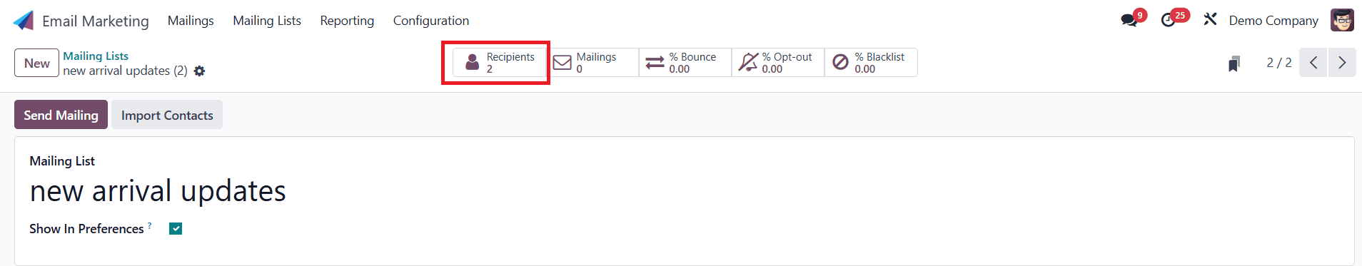 Overview of Odoo 18 Email Marketing Module-cybrosys