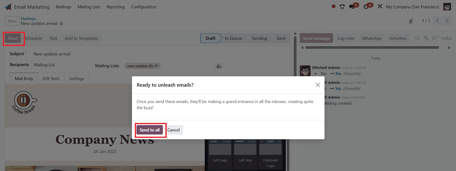 Overview of Odoo 18 Email Marketing Module-cybrosys