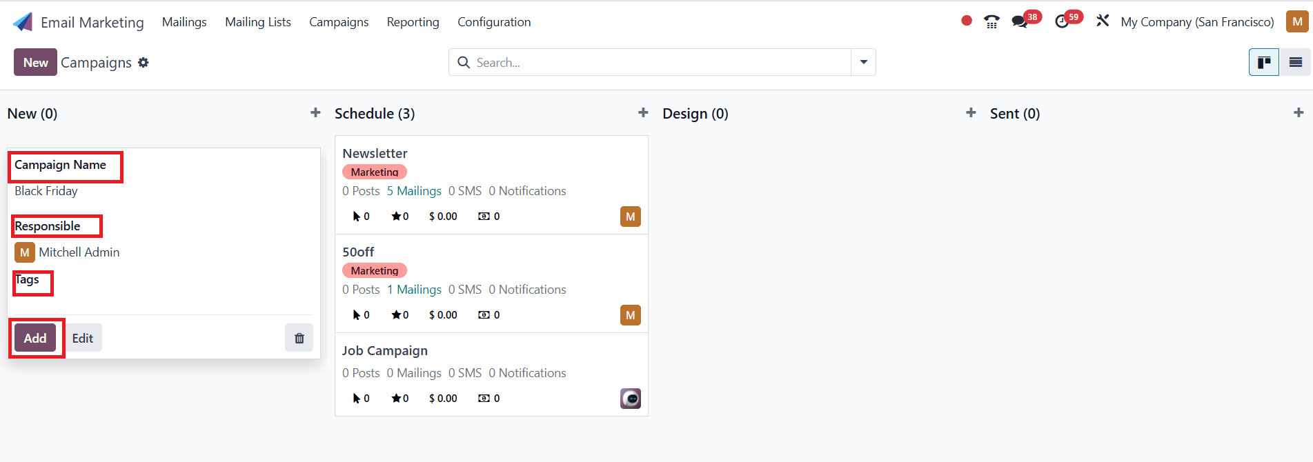 Overview of Odoo 18 Email Marketing Module-cybrosys
