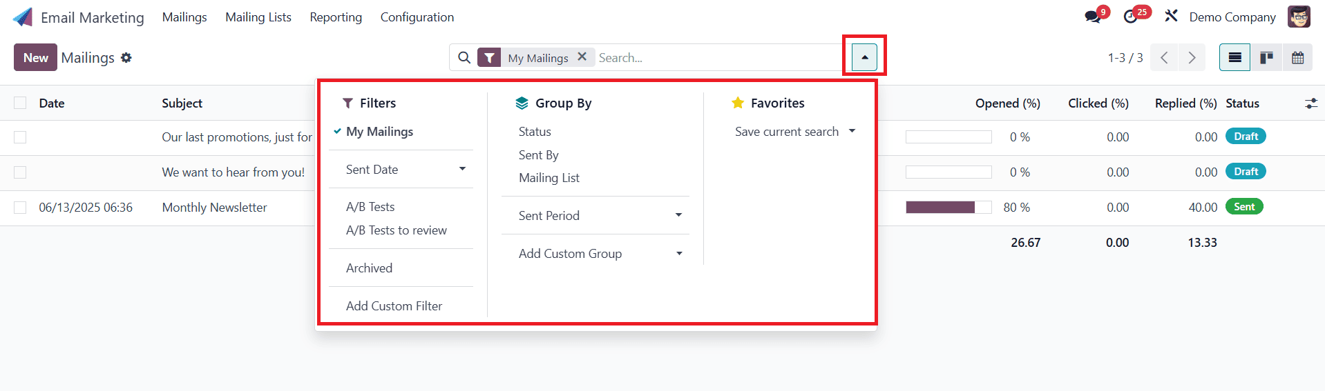 Overview of Odoo 18 Email Marketing Module-cybrosys