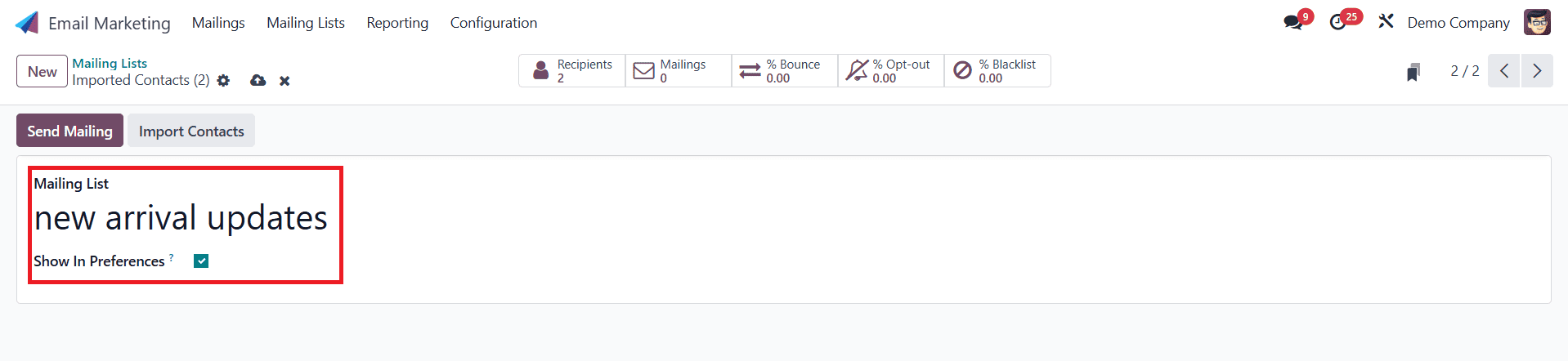 Overview of Odoo 18 Email Marketing Module-cybrosys