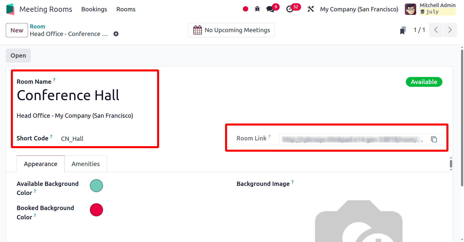 Overview of Odoo 18 Meeting Rooms Module-cybrosys