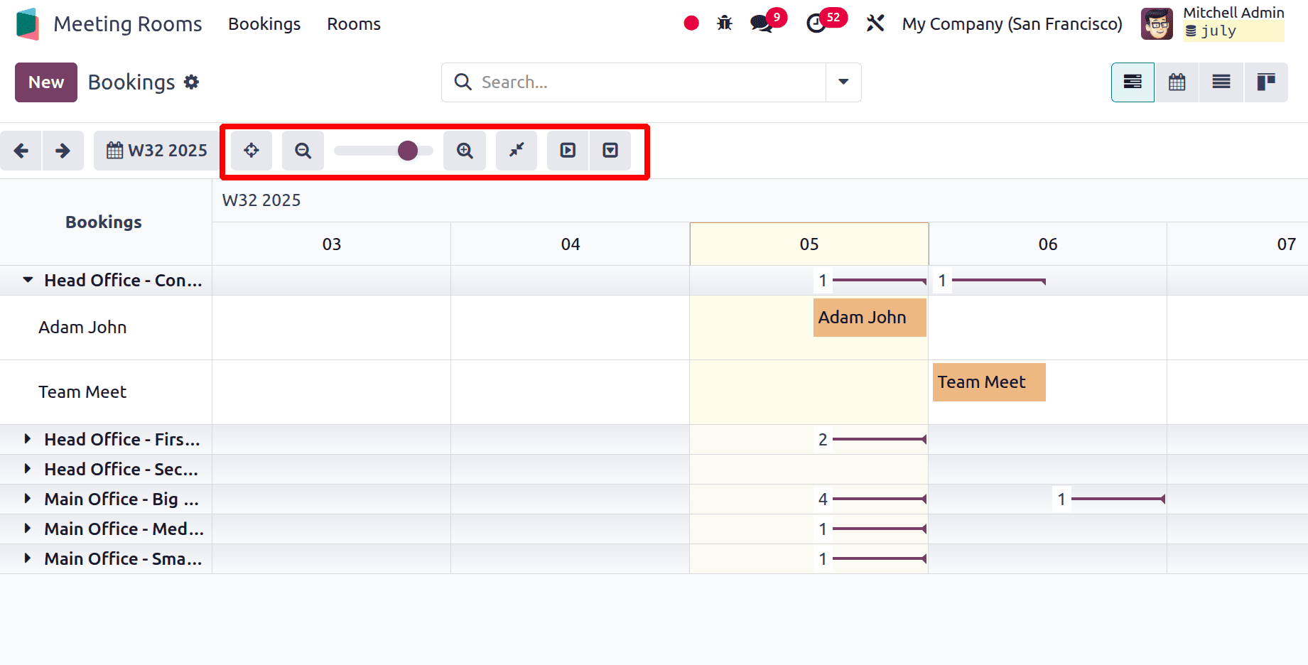 Overview of Odoo 18 Meeting Rooms Module-cybrosys