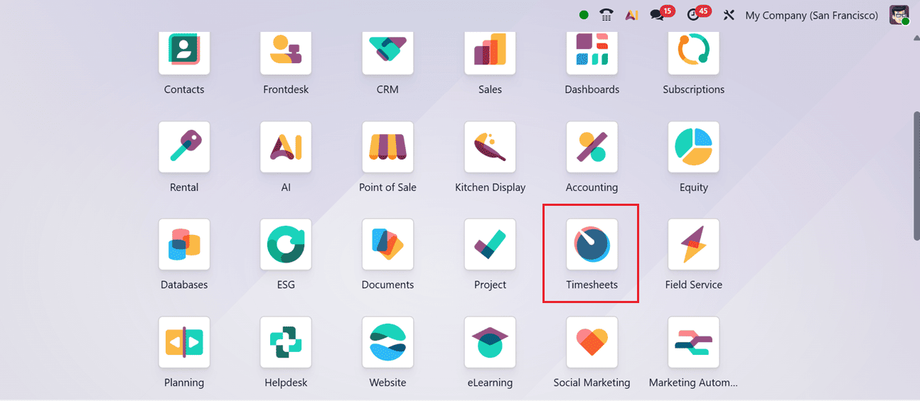 Overview of Odoo 19 Timesheet Module-cybrosys