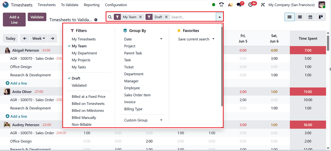Overview of Odoo 19 Timesheet Module-cybrosys