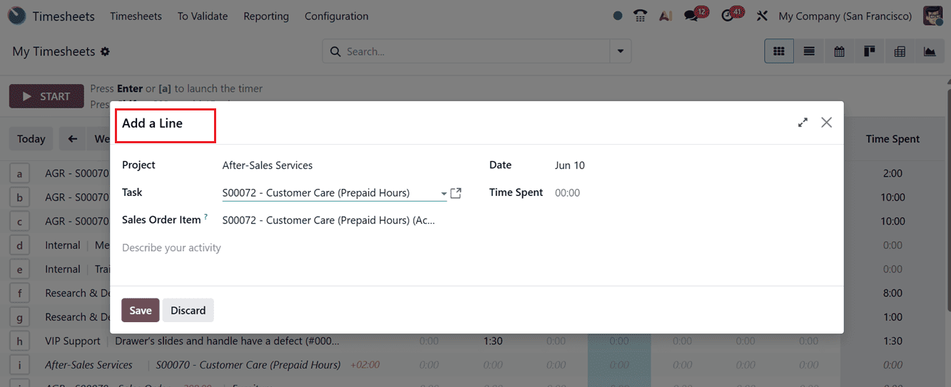 Overview of Odoo 19 Timesheet Module-cybrosys