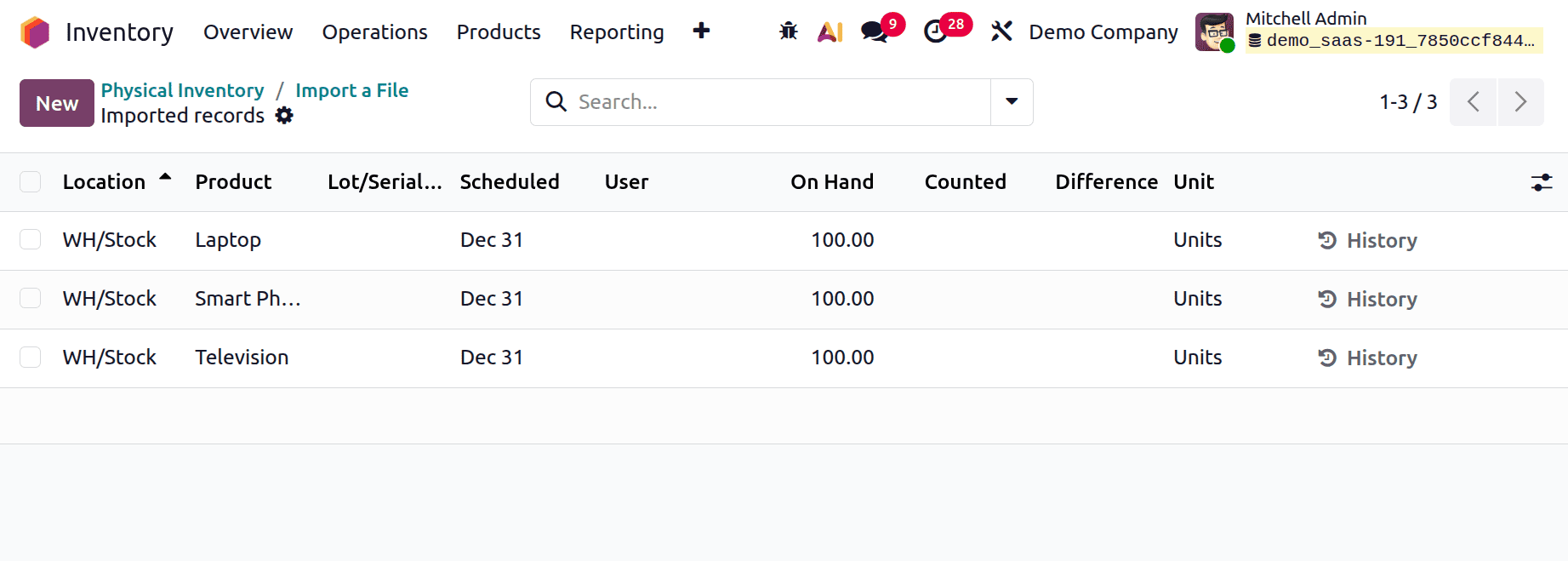 Overview of Opening Stock in Odoo 19 Inventory Module-cybrosys
