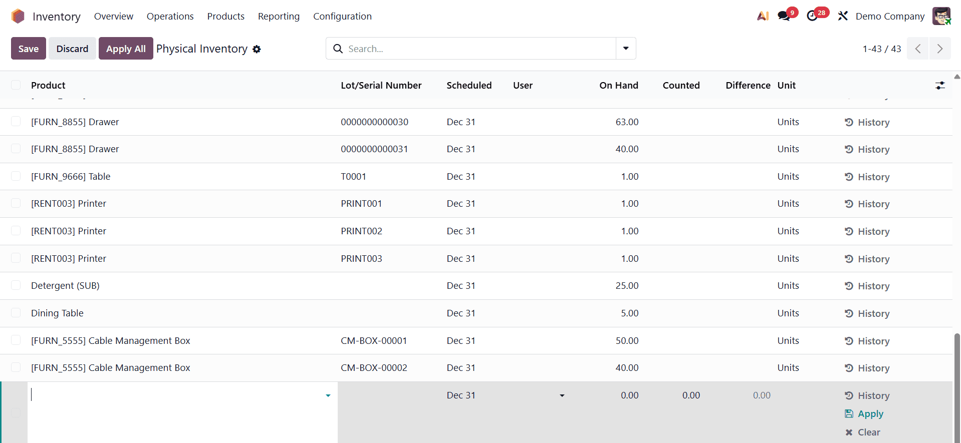 Overview of Opening Stock in Odoo 19 Inventory Module-cybrosys
