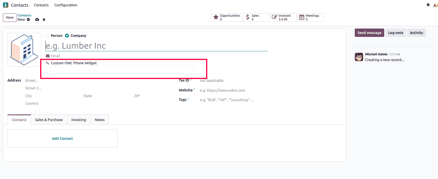 Overview of OWL Widget Integration in Odoo 19-cybrosys