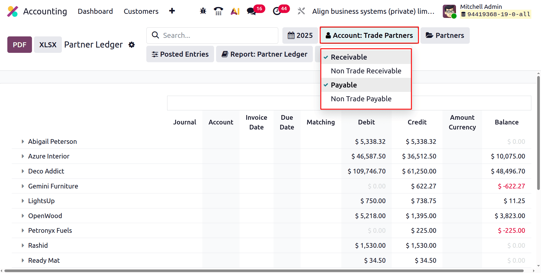Overview of Partner Ledger Report in Odoo 19 Accounting-cybrosys