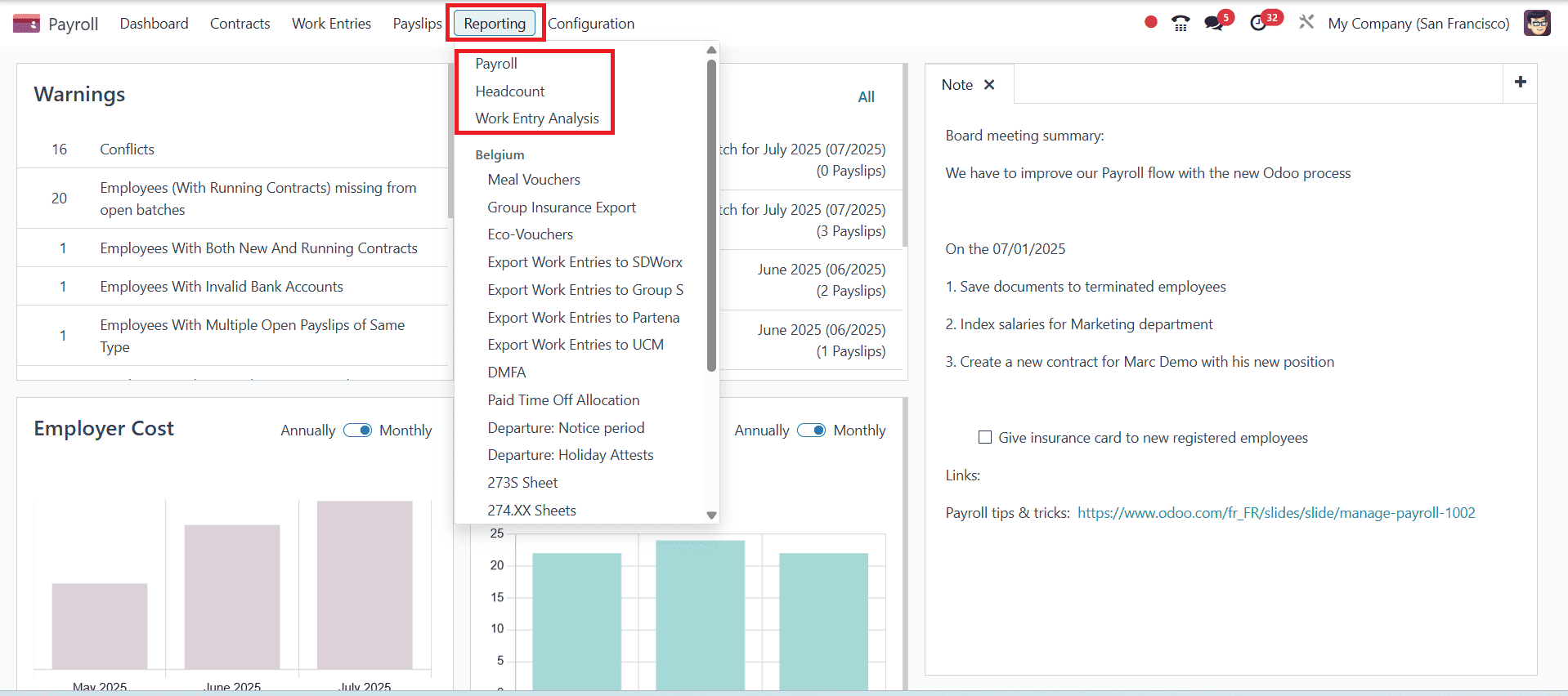 Overview of Payroll Reporting in Odoo 18-cybrosys