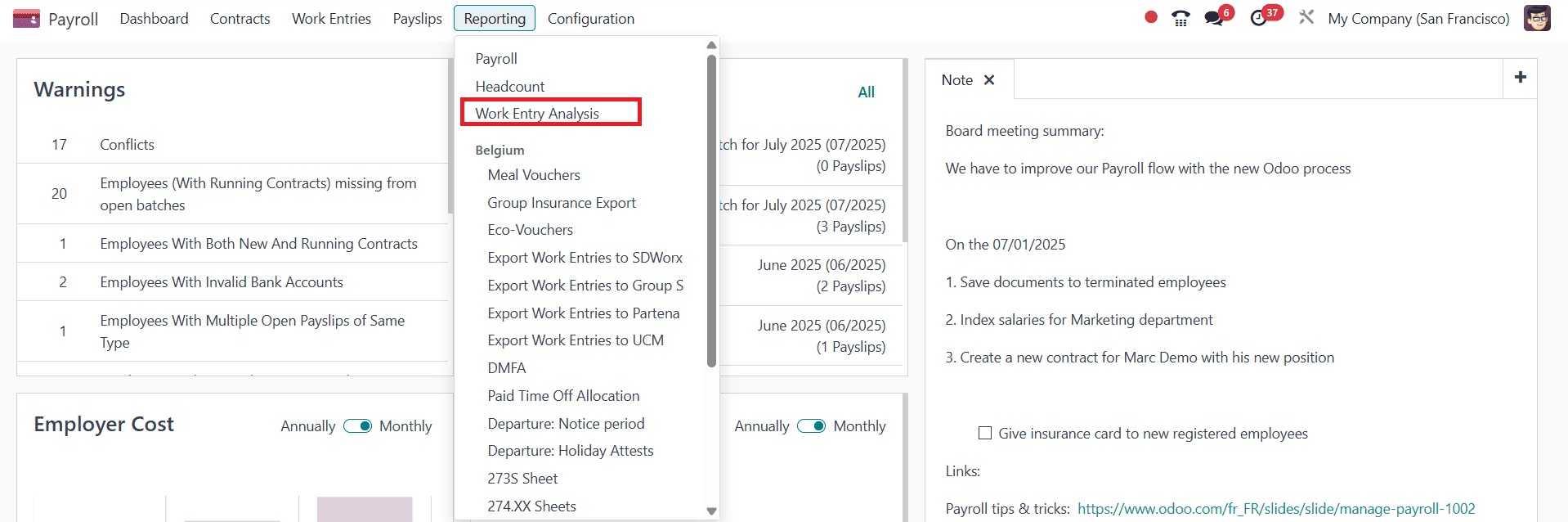 Overview of Payroll Reporting in Odoo 18-cybrosys