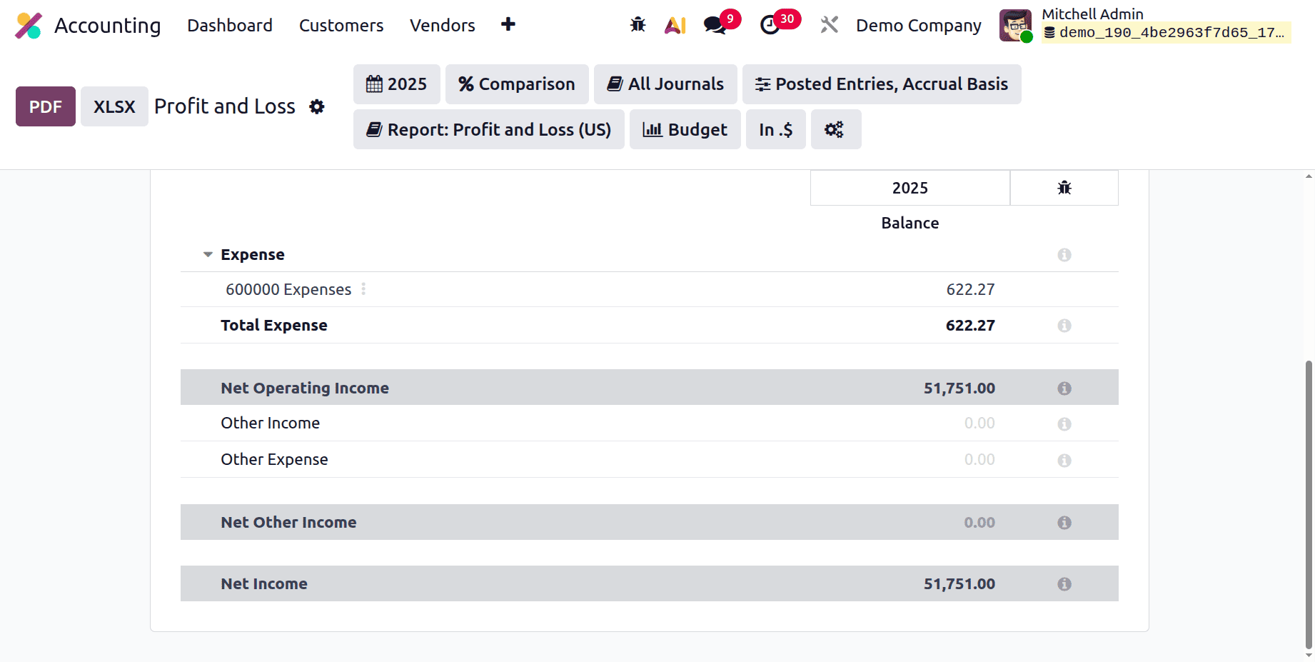 Overview of Profit and Loss Report in Odoo 19 Accounting-cybrosys