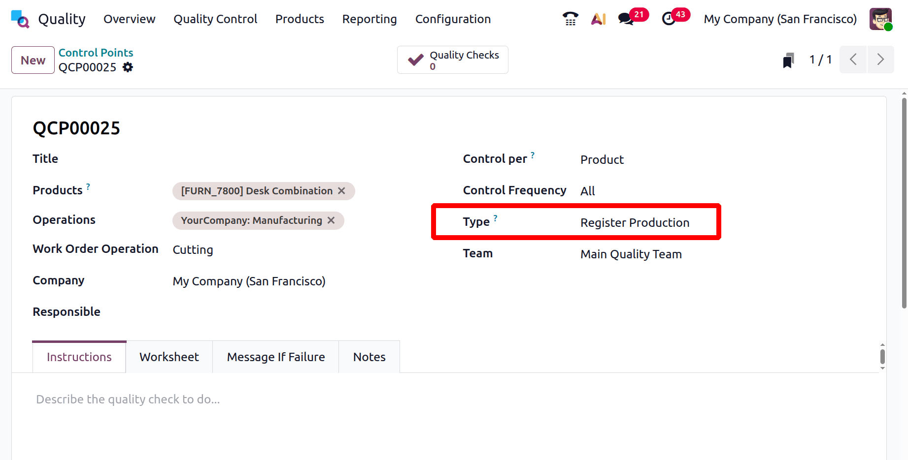 Overview of Quality Types in Odoo 18-cybrosys