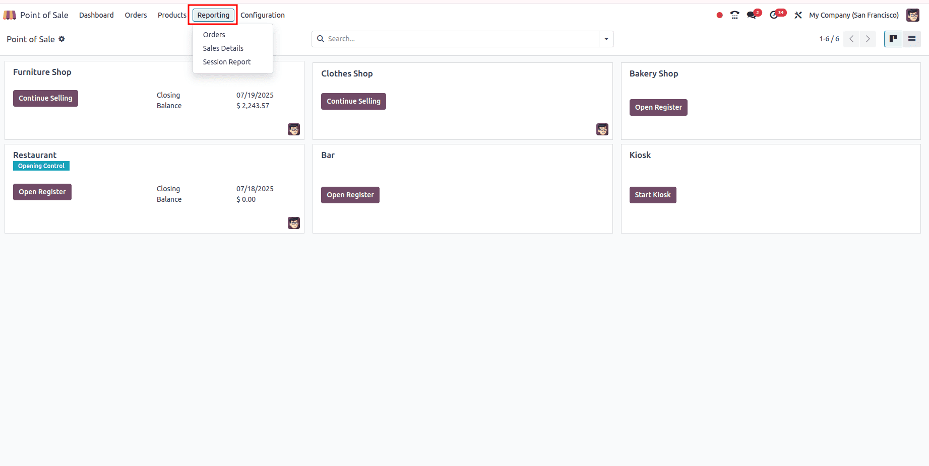 Overview of Reporting in Odoo 18 Point of Sale-cybrosys