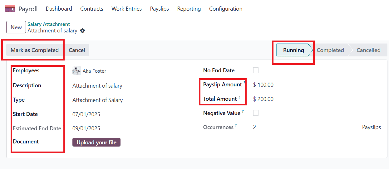 Overview of Salary Attachments in Payroll Odoo 18-cybrosys