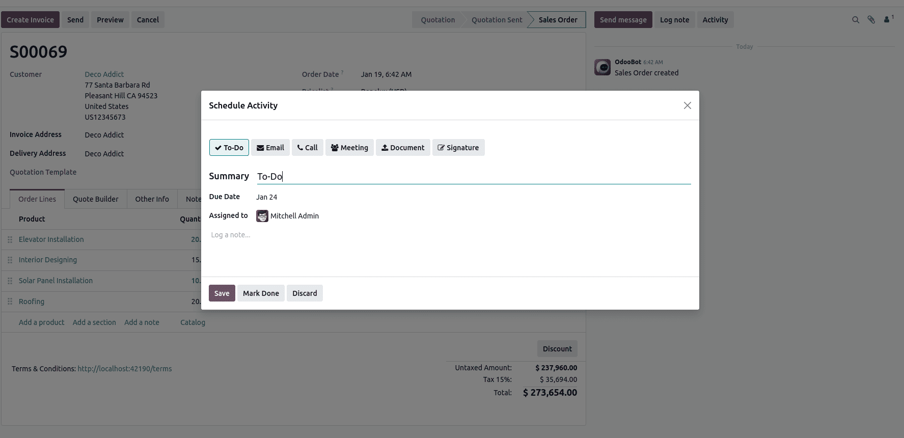 Overview of Scheduling Activities in Odoo 19-cybrosys