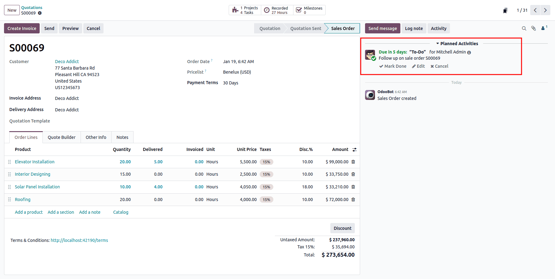 Overview of Scheduling Activities in Odoo 19-cybrosys
