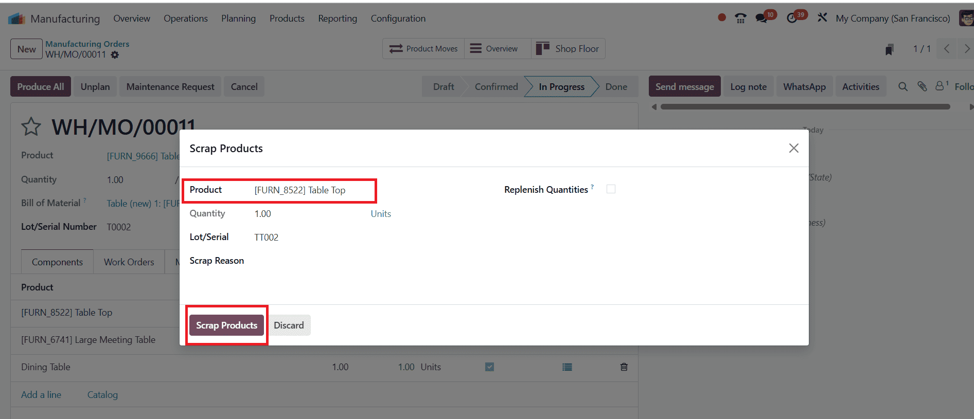 Overview of Scrap Management in Odoo 18 Manufacturing-cybrosys