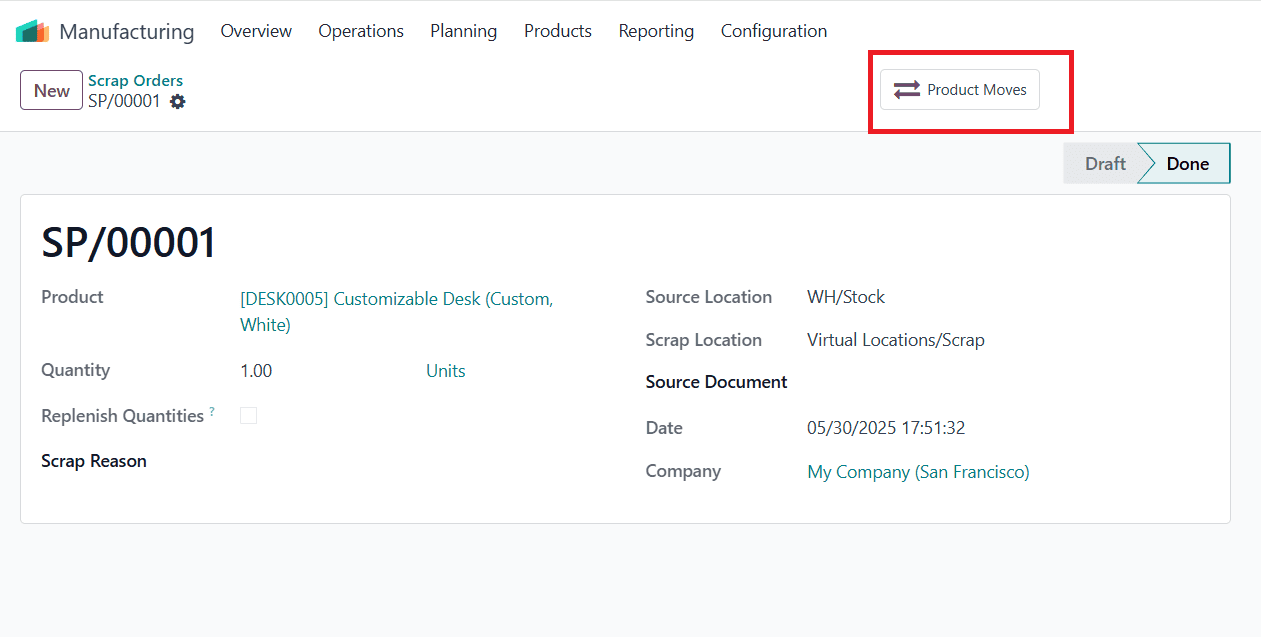 Overview of Scrap Management in Odoo 18 Manufacturing-cybrosys