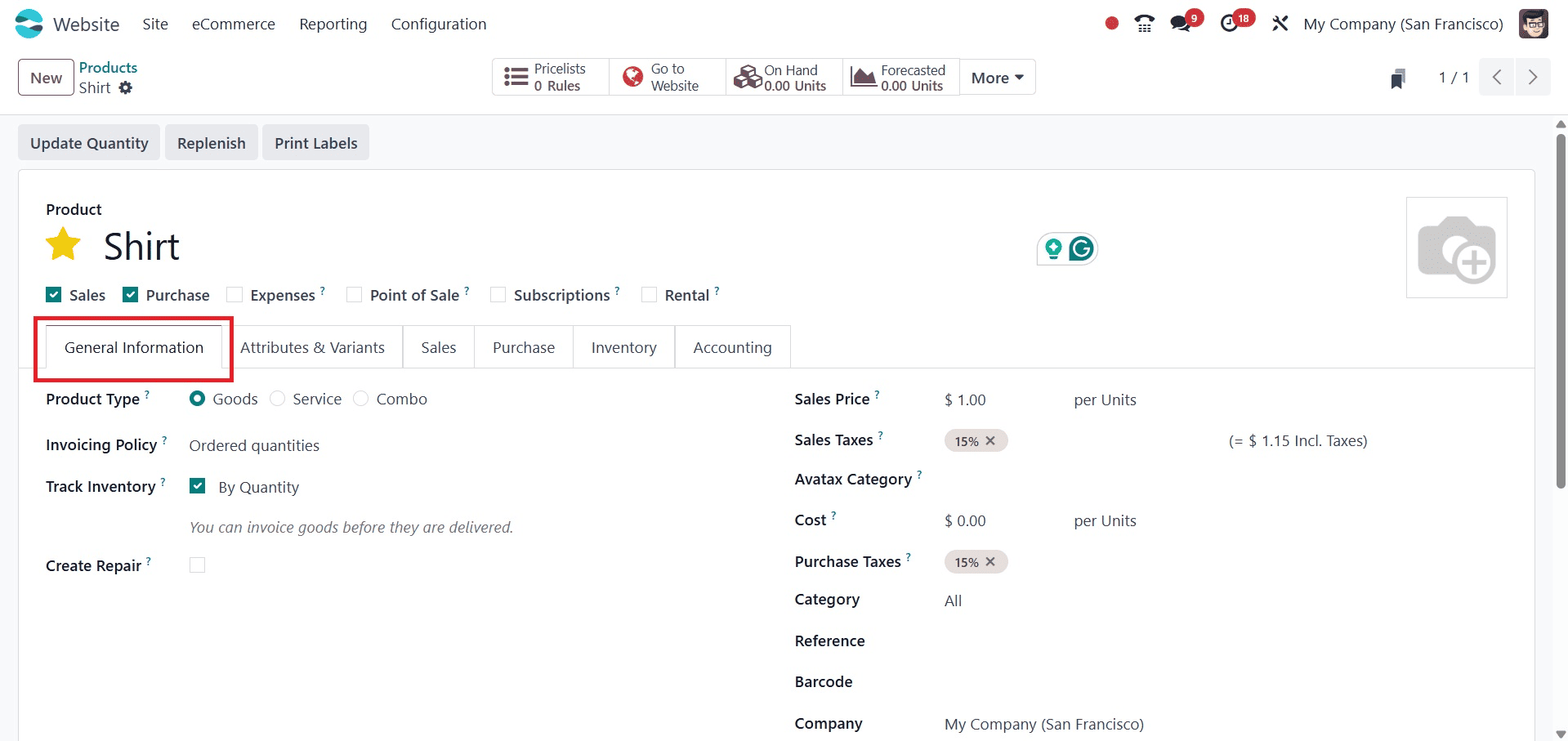 Overview of Selling Products in Odoo 18 Website-cybrosys