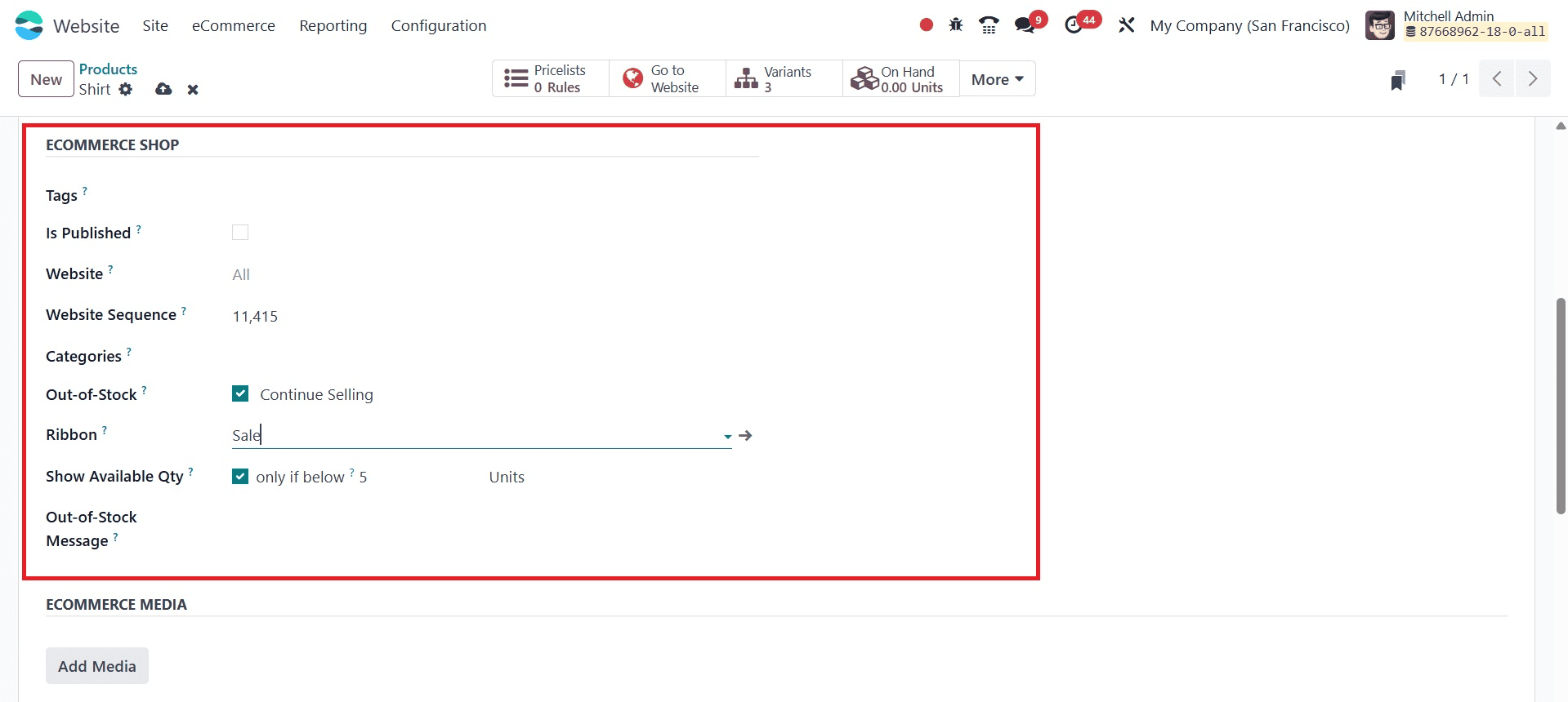 Overview of Selling Products in Odoo 18 Website-cybrosys